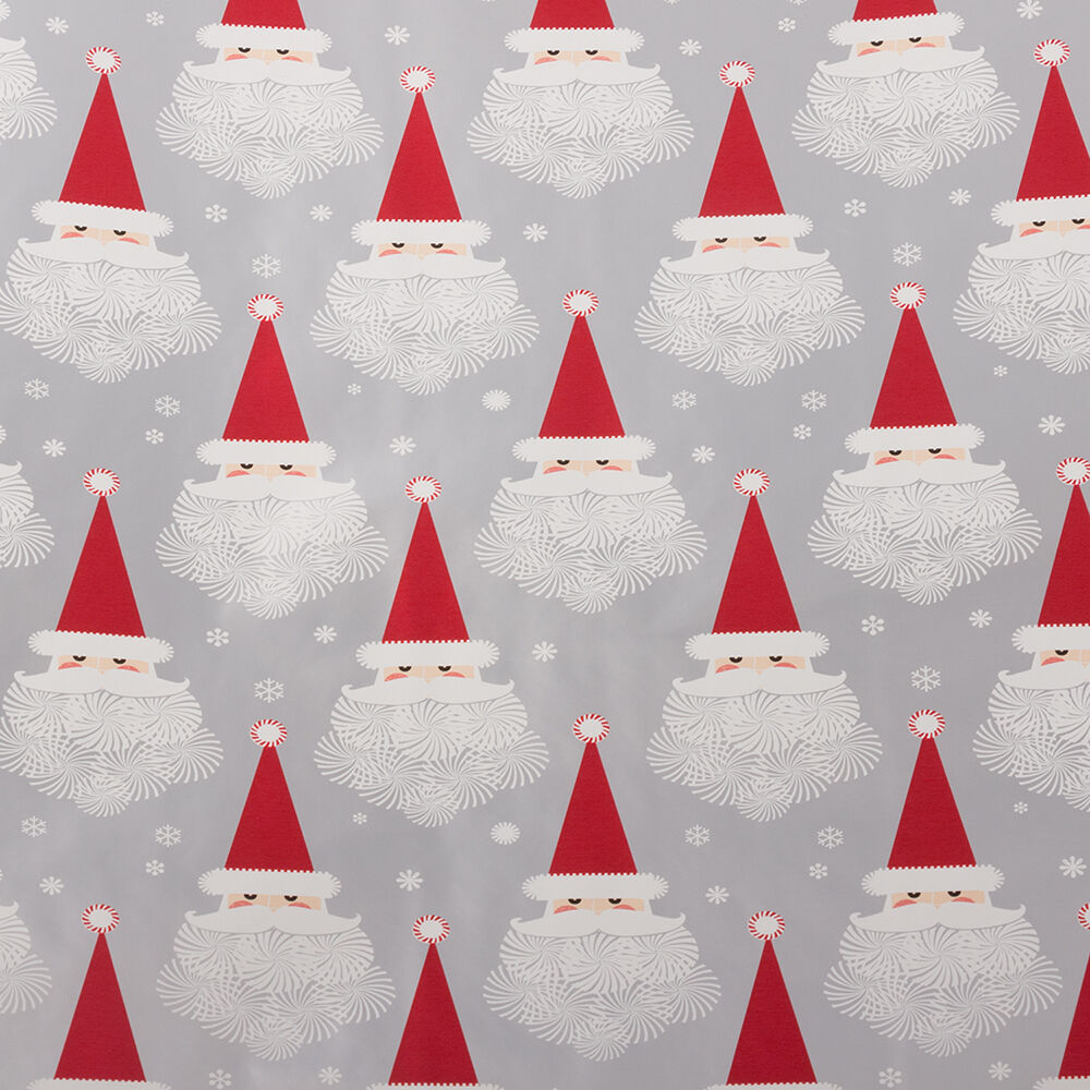 Snowflake Santa 12 Sq Ft Christmas Wrapping Paper