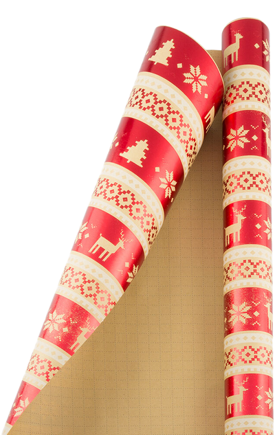 Pixel Christmas Wrapping Paper (15 Sq Ft)