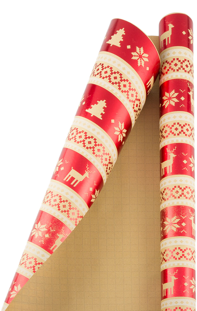 Pixel Christmas Wrapping Paper (15 Sq Ft)