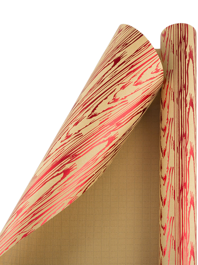 Kraft Christmas Bark Wrapping Paper (15 Sq Ft)