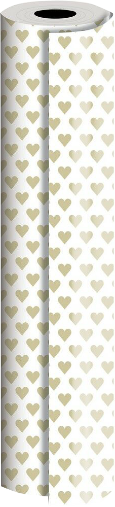 Golden Hearts 30" x 208' Bulk Wrapping Paper (520 Sq Ft)