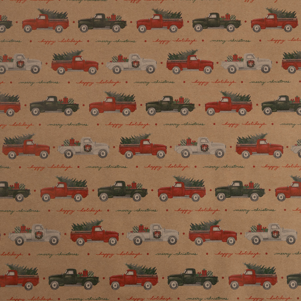 Kraft Christmas Wrapping Paper Set (125 Sq Ft) - 5 Rolls