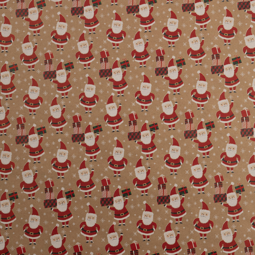 Kraft Christmas Wrapping Paper Set (125 Sq Ft) - 5 Rolls