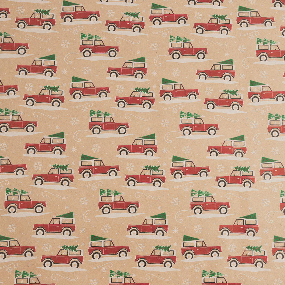 Kids Kraft Christmas Wrapping Paper Set (125 Sq Ft) - 5 Rolls