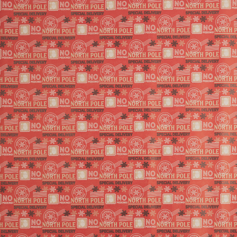 Kids Kraft Christmas Wrapping Paper Set (125 Sq Ft) - 5 Rolls