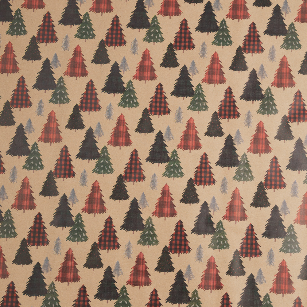 Kids Kraft Christmas Wrapping Paper Set (125 Sq Ft) - 5 Rolls