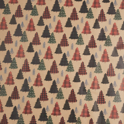 Kids Kraft Christmas Wrapping Paper Set (125 Sq Ft) - 5 Rolls