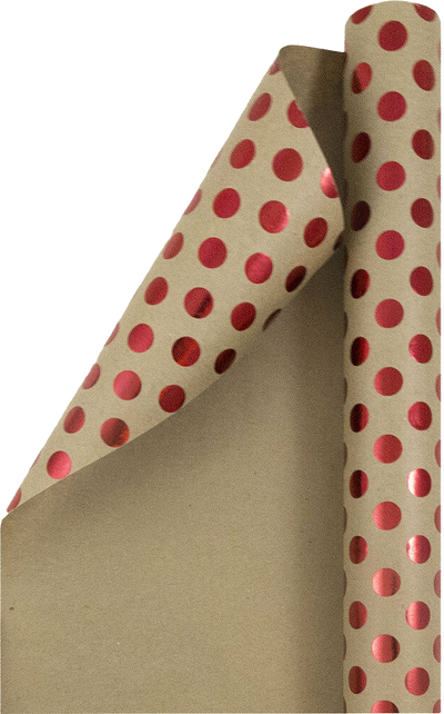 Assorted Dots Wrapping Paper Set (50 Sq Ft) - 2 Rolls