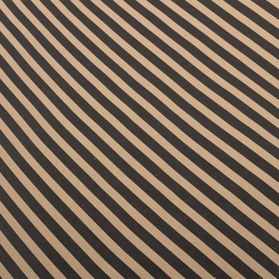 Brown Kraft and Black Stripes Wrapping Paper (25 Sq Ft)