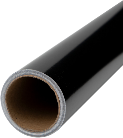 Black Glossy Wrapping Paper - Short Mini Roll (26.3 Sq Ft)
