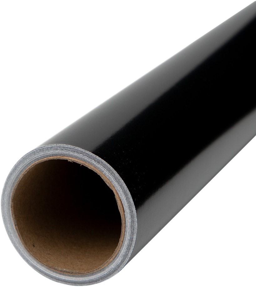 Black Glossy Wrapping Paper - Short Mini Roll (26.3 Sq Ft)