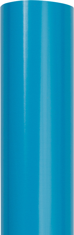 Bright Blue Glossy Wrapping Paper - Short Mini Roll (26.3 Sq Ft)