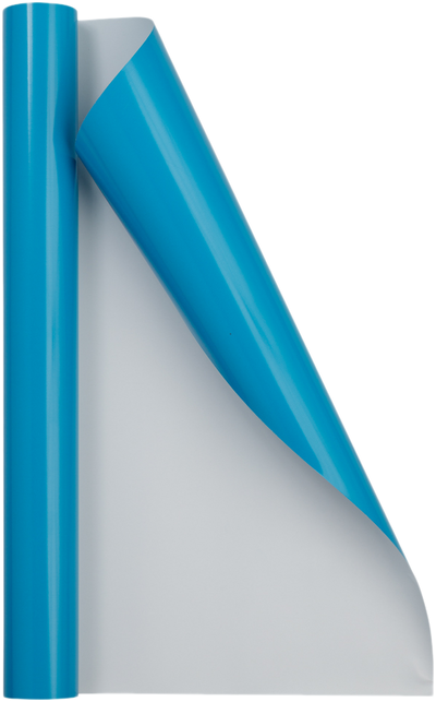 Bright Blue Glossy Wrapping Paper - Short Mini Roll (26.3 Sq Ft)