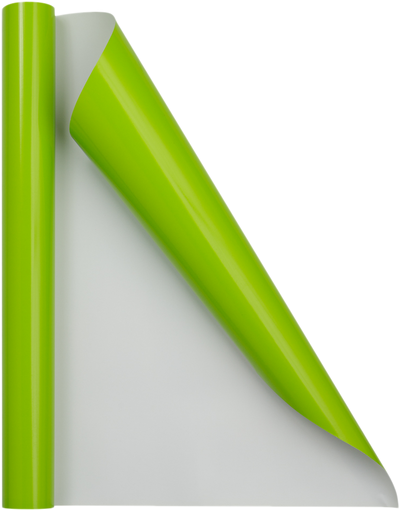 Lime Green Glossy Wrapping Paper - Short Mini Roll (26.3 Sq Ft)
