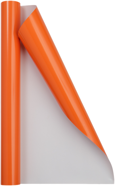 Orange Glossy Wrapping Paper - Short Mini Roll (26.3 Sq Ft)