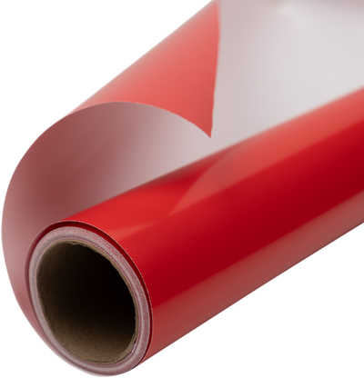 Red Glossy Wrapping Paper - Short Mini Roll (26.3 Sq Ft)
