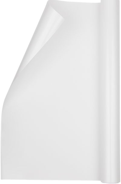 White Glossy Wrapping Paper - Short Mini Roll (26.3 Sq Ft)