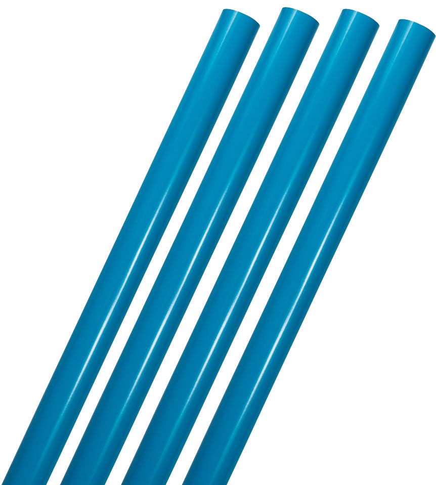 Bright Blue Glossy Wrapping Paper Set (100 Sq Ft) - 4 Rolls