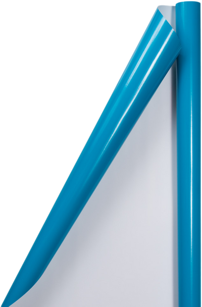 Bright Blue Glossy Wrapping Paper Set (100 Sq Ft) - 4 Rolls