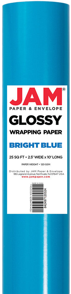 Bright Blue Wrapping Paper (25 Sq Ft)