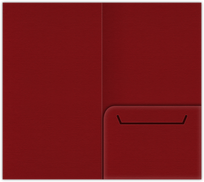 Red Hopsack 90lb 3 3/8 x 6 One Pocket Key Card Holders with 2 1/2 Inch Pocket