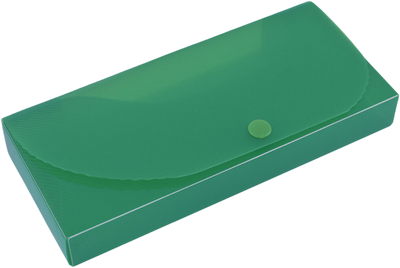 Dark Green Snap Button Pencil Case