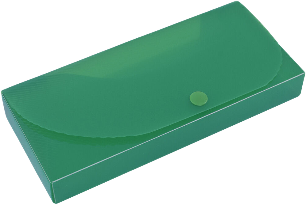 Dark Green Snap Button Pencil Case