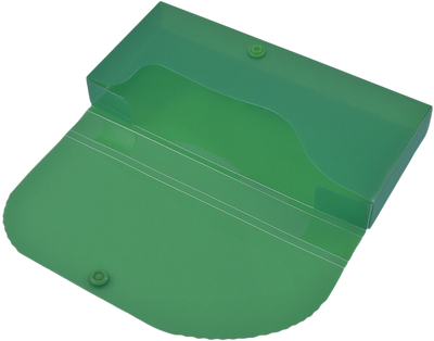 Dark Green Snap Button Pencil Case