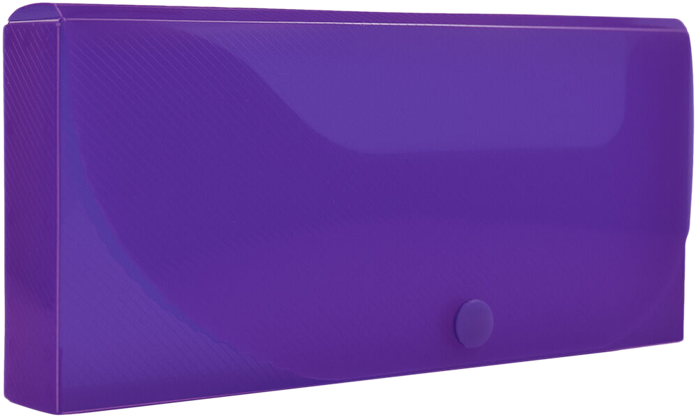 Purple Snap Button Pencil Case