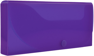 Purple Snap Button Pencil Case
