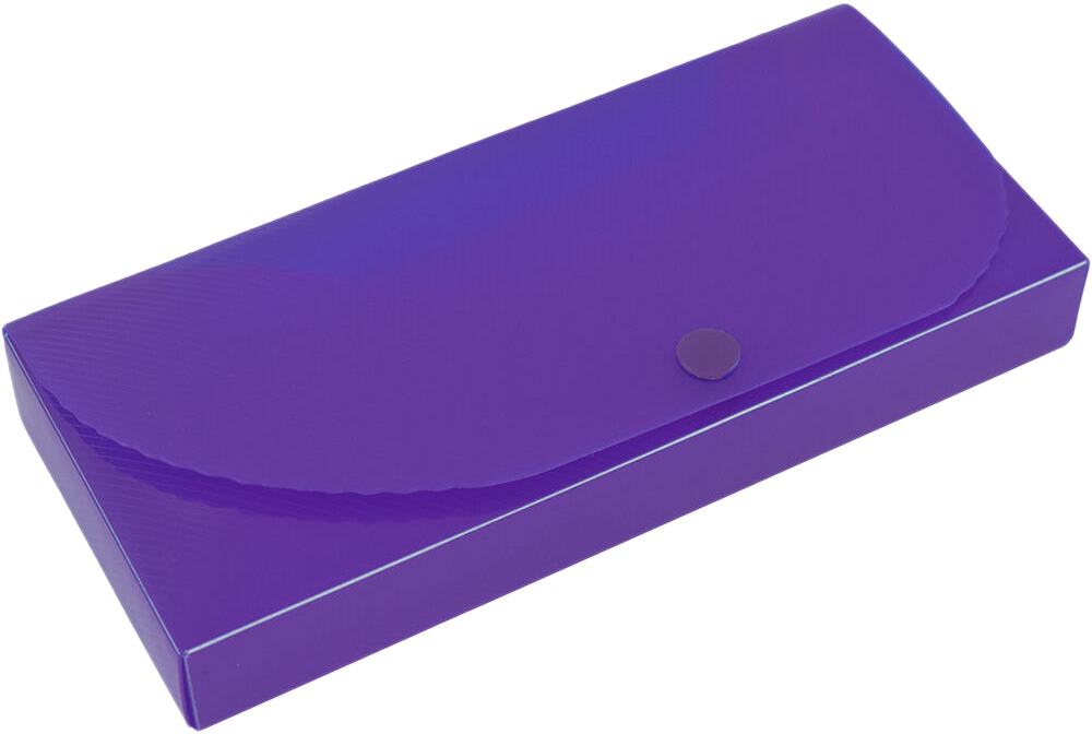 Purple Snap Button Pencil Case