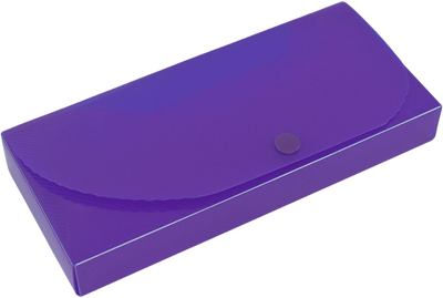 Purple Snap Button Pencil Case