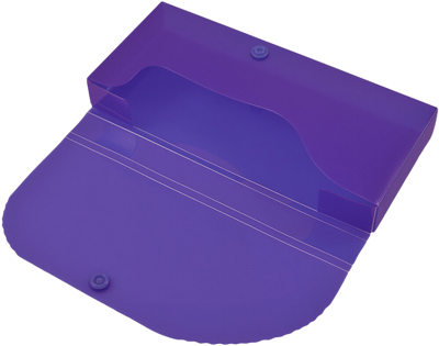 Purple Snap Button Pencil Case