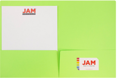 Lime Green 9 x 12 Matte Folders