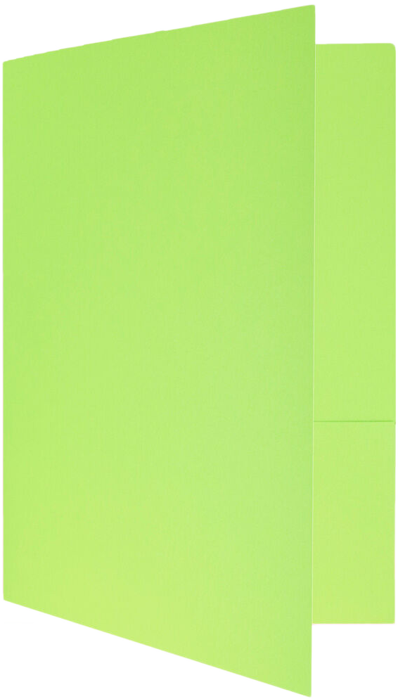 Lime Green 9 x 12 Matte Folders