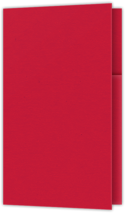 Wild Cherry Vellum 100lb 2 3/4 x 4 1/2 One Curved Pocket Key Card Holders with 3 Inch Pocket