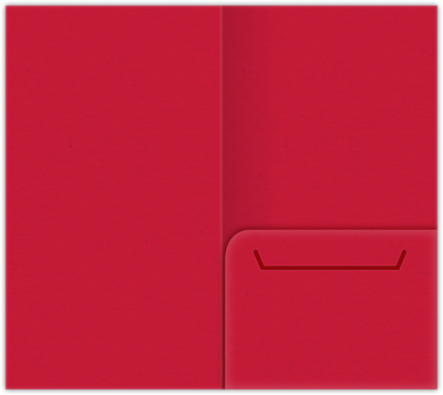 Wild Cherry Vellum 100lb 3 3/8 x 6 One Pocket Key Card Holders with 2 1/2 Inch Pocket