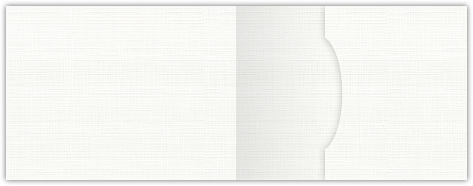 Bright White Linen 100lb 2 3/4 x 3 3/4 One Pocket Key Card Holders with 2 1/4 Inch Pocket