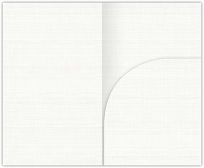 Bright White Linen 100lb 2 3/4 x 4 1/2 One Curved Pocket Key Card Holders with 3 Inch Pocket