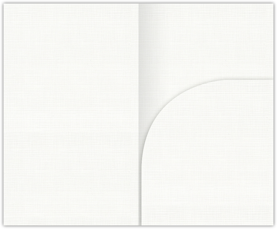 Bright White Linen 100lb 2 3/4 x 4 1/2 One Curved Pocket Key Card Holders with 3 Inch Pocket