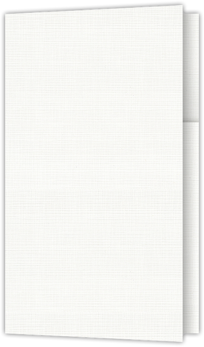 Bright White Linen 100lb 2 3/4 x 4 1/2 One Curved Pocket Key Card Holders with 3 Inch Pocket
