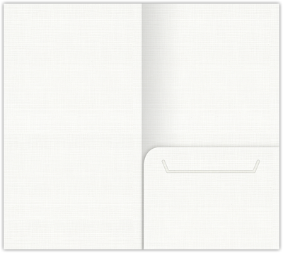 Bright White Linen 100lb 3 3/8 x 6 One Pocket Key Card Holders with 2 1/2 Inch Pocket