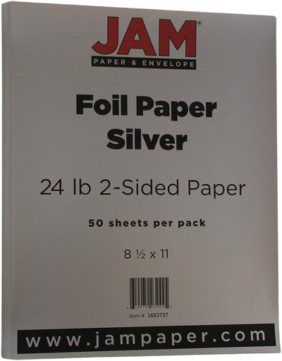 Silver Foil 24lb 8 1/2 x 11 Paper