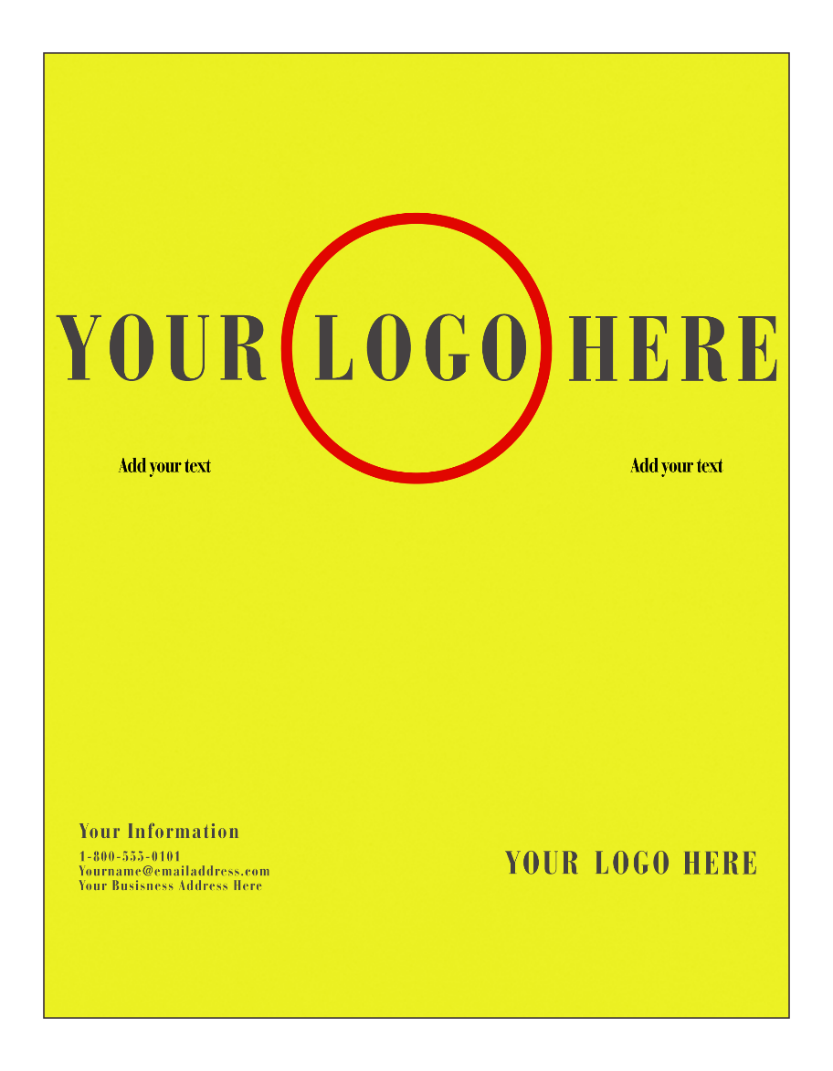 Canary Yellow 65lb 8 1/2 x 11 Cardstock