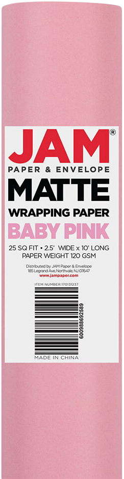 Baby Pink Wrapping Paper (25 Sq Ft)