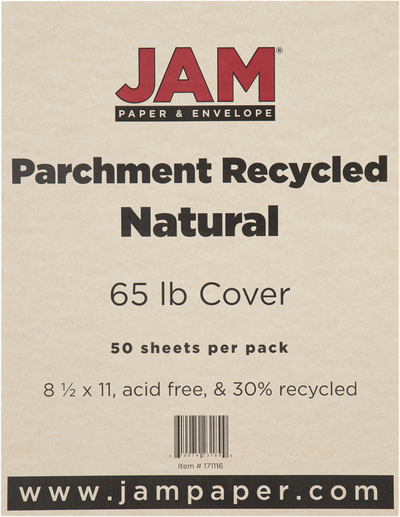 Natural Parchment 65lb 8 1/2 x 11 Cardstock