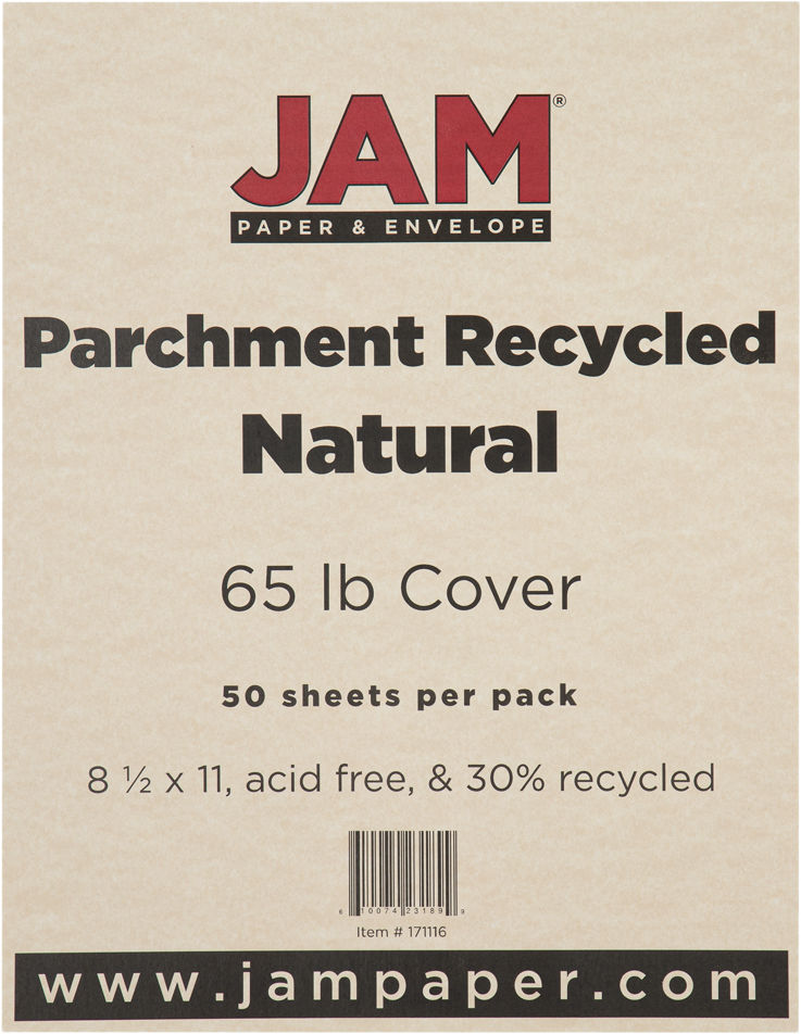 Natural Parchment 65lb 8 1/2 x 11 Cardstock