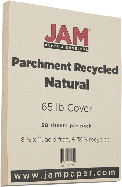 Natural Parchment 65lb 8 1/2 x 11 Cardstock