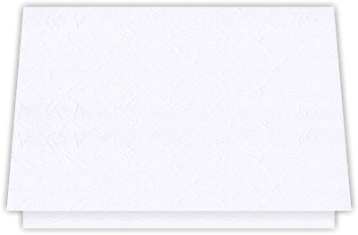 Marble Crush White Smooth 12pt C1S 5 1/8 x 3 3/8 One Pocket Landscape Photo Holders with 1 3/8 Inch Pocket