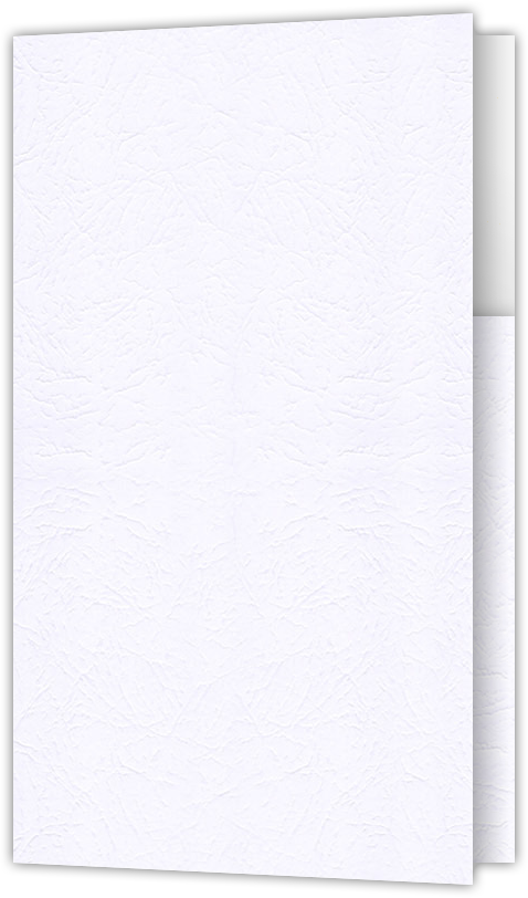 Marble Crush White Smooth 12pt C1S 2 3/4 x 4 1/2 One Curved Pocket Key Card Holders with 3 Inch Pocket
